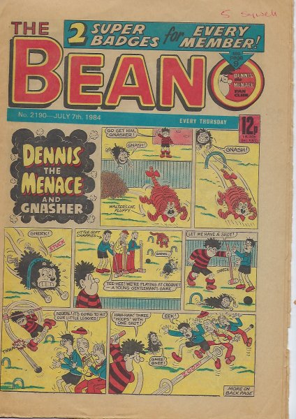 Image for Beano No. 2190 Comic - July 7th 1984